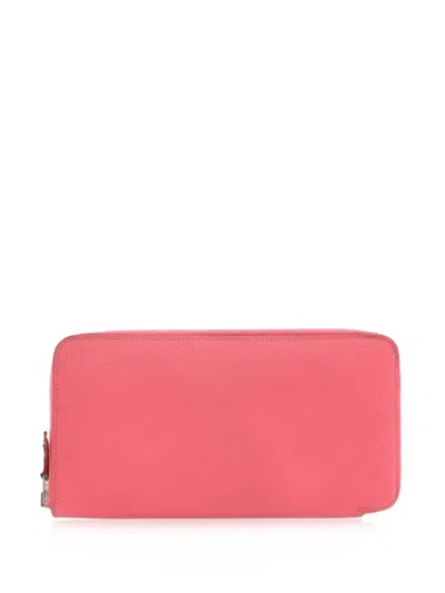 Pre-owned Hermes 2017 Epsom Silk In Wallet Long Wallets In Pink