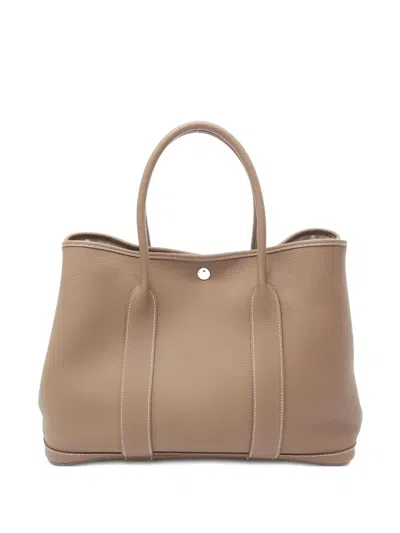Pre-owned Hermes 2017 Garden Party Pm Tote Bag In Neutral