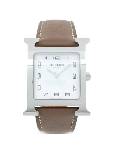 Pre-owned Hermes 2017 H Watch 30mm Watch In White