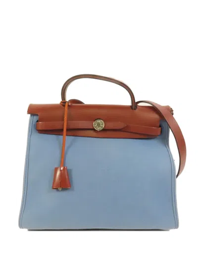 Pre-owned Hermes 2017 Herbag Pm Shoulder Bag In Blue