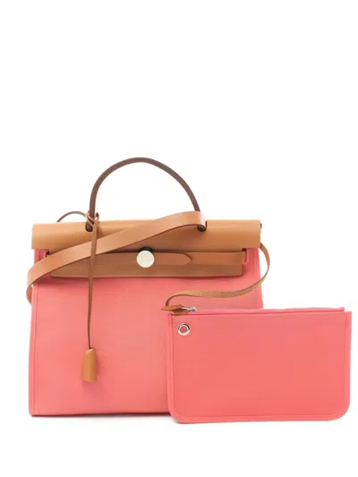 Pre-owned Hermes 2017 Herbag Pm Two-way Handbag In Pink