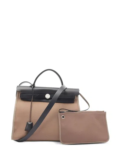 Pre-owned Hermes 2017 Herbag Zip Pm Tote Bag In Neutral