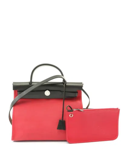 Pre-owned Hermes 2017 Herbag Zip Two-in-one/two-way Shoulder Bag In Pink