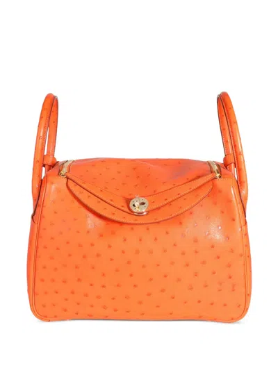 Pre-owned Hermes 2017 Lindy 30 Bag In Orange