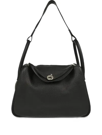 Pre-owned Hermes 2017 Lindy 30 Shoulder Bag In Black