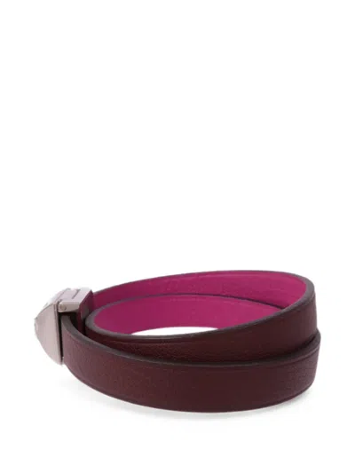 Pre-owned Hermes 2017 Medor Infini Double Tour Bracelet In Brown