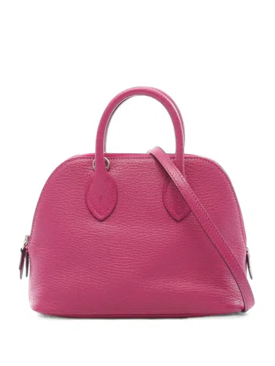 Pre-owned Hermes 2017 Mini Bolide 1923 Tote Bag In Purple