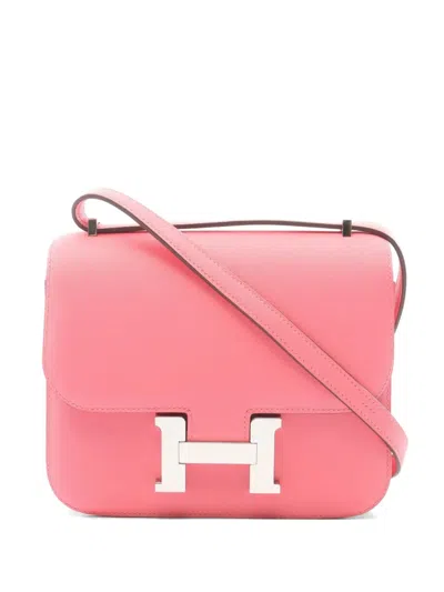Pre-owned Hermes 2017 Mini Constance 3 Crossbody Bag In Pink