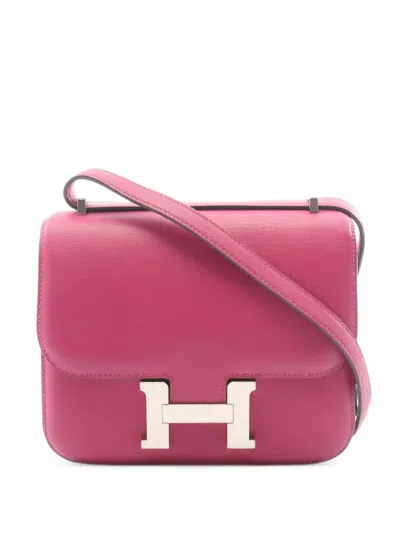 Pre-owned Hermes 2017 Mini Constance 3 Shoulder Bag In Pink