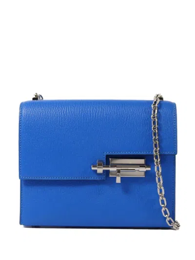 Pre-owned Hermes 2017 Mini Verrou Chaine Shoulder Bag In Blue