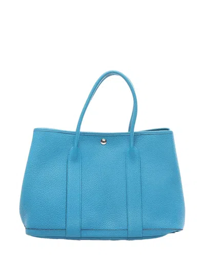 Pre-owned Hermes 2017 Negonda Garden Party 36 Tote Bag In Blue