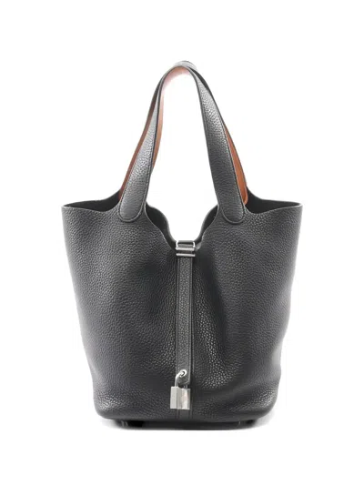 Pre-owned Hermes 2017 Picotin Lock Handbag In Black