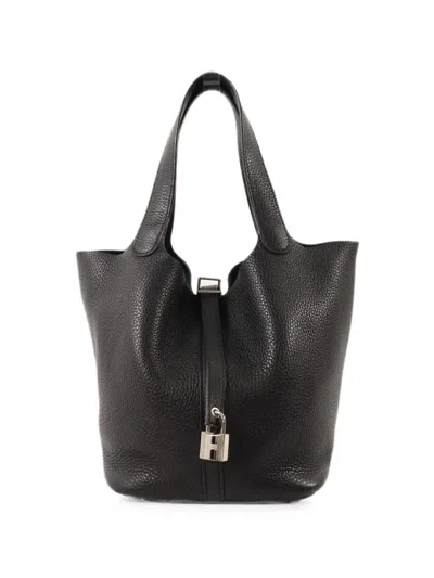 Pre-owned Hermes 2017 Picotin Mm Tote Bag In Black