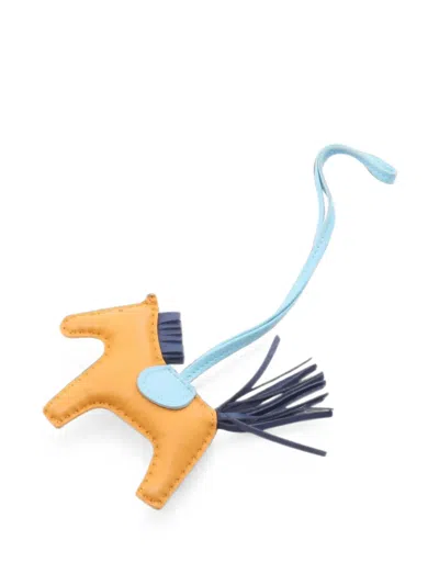 Pre-owned Hermes 2017 Pm Rodeo Bag Charm In Yellow