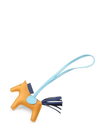 Pre-owned Hermes 2017 Pm Rodeo Horse Bag Charm In Orange