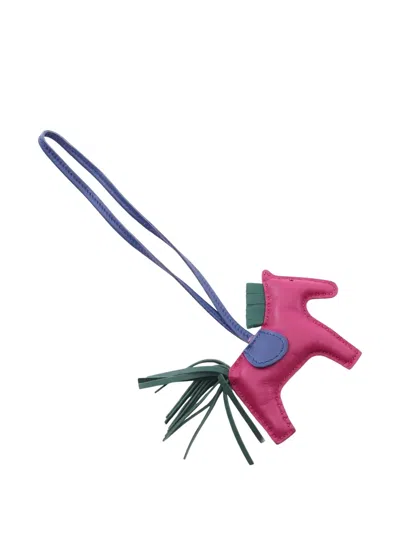 Pre-owned Hermes 2017 Rodeo Pm Bag Charm In Purple