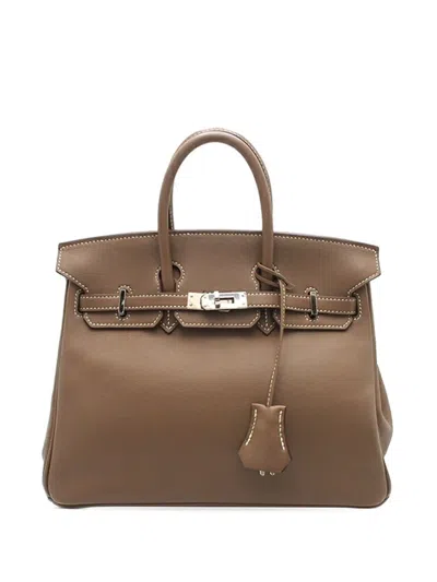 Pre-owned Hermes 2017 Swift Birkin Retourne 30 Handbag In Brown