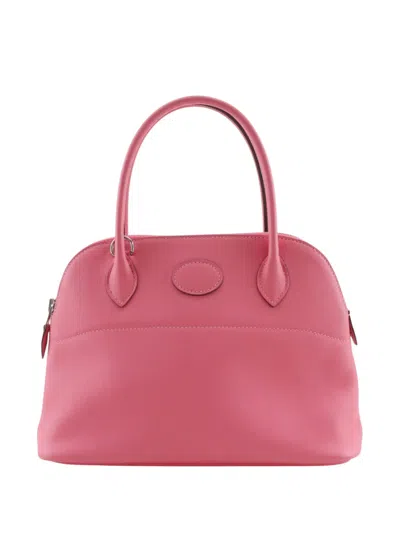 Pre-owned Hermes 2017 Swift Bolide 27 Satchel In Pink