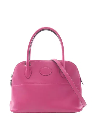 Pre-owned Hermes 2017 Swift Bolide 27 Satchel In Purple