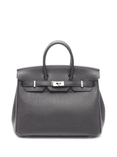 Pre-owned Hermes 2017 Togo Birkin Retourne 25 Handbag In Black