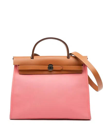 Pre-owned Hermes 2017 Toile Herbag Zip 31 Satchel