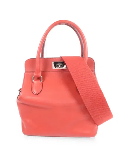 Pre-owned Hermes 2017 Tool Box 20 Small Shoulder Bag In Red
