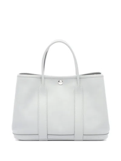 Pre-owned Hermes 2017 Tpm Garden Party Tote Bag In Gray