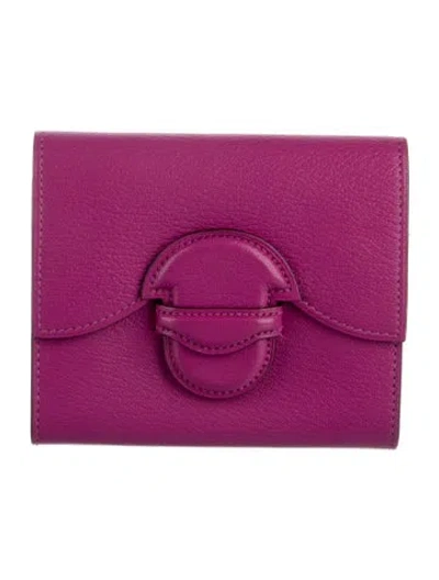 Pre-owned Hermes 2018 1938 12 Wallet In Pink