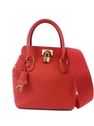 Pre-owned Hermes 2018 20 Tool Box Tote Bag In Red