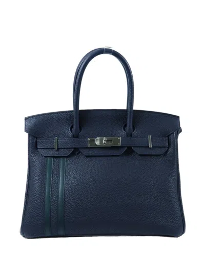 Pre-owned Hermes 2018 30 Birkin Handbag In Blue