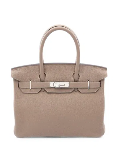 Pre-owned Hermes 2018 30 Birkin Togo Tote Bsg In Neutrals