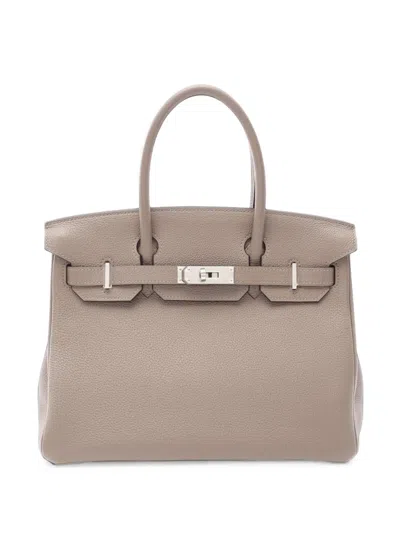 Pre-owned Hermes 2018 30 Birkin Tote Bag In Neutrals