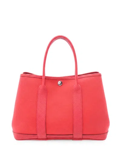 Pre-owned Hermes 2018 30 Garden Party Tote Bag In Pink