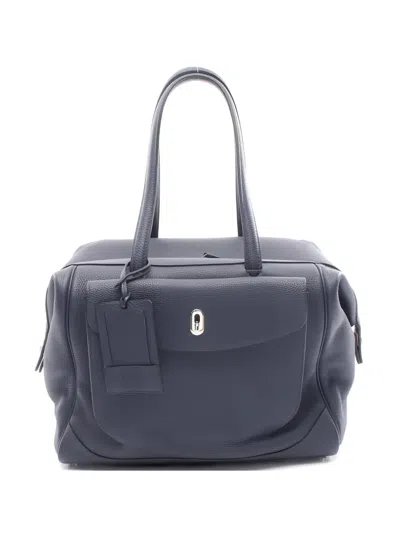 Pre-owned Hermes 2018 35 Wallago Cabine Tote Bag In Blue