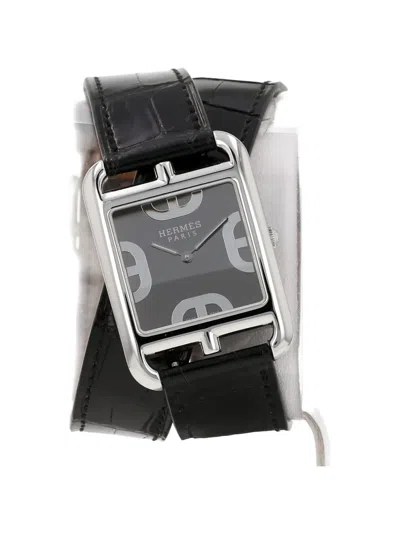 Pre-owned Hermes 2018 37mm Steel Cape Cod Watch In Black