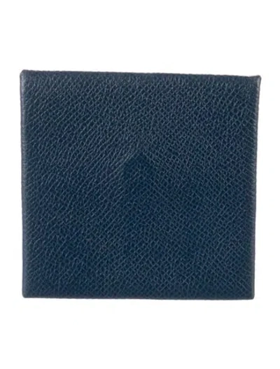 Pre-owned Hermes 2018 Bastia Coin Pouch In Blue