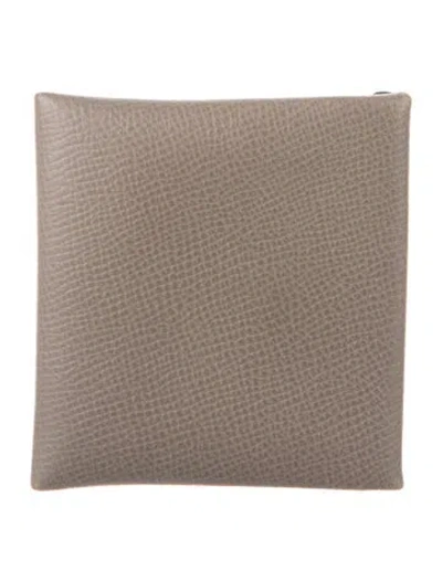 Pre-owned Hermes 2018 Bastia Coin Pouch In Neutral