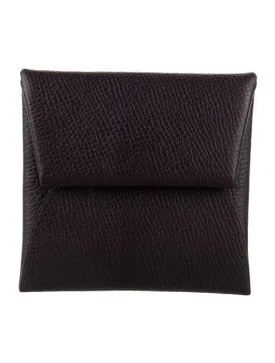 Pre-owned Hermes 2018 Bastia Coin Pouch In Purple
