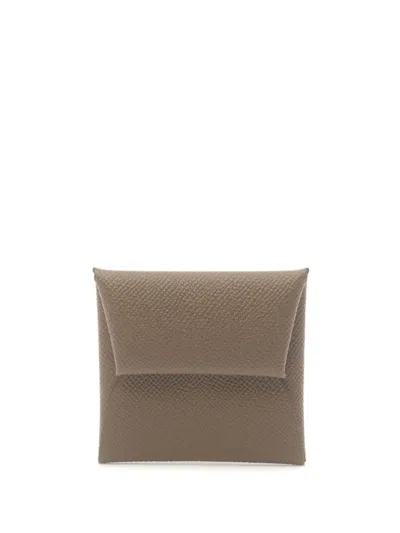 Pre-owned Hermes 2018 Bastia Coin Purse In Brown