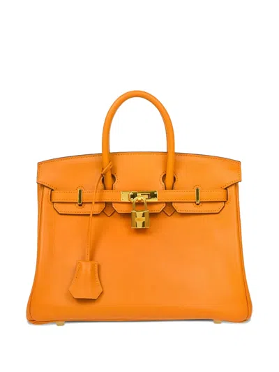 Pre-owned Hermes 2018 Birkin 25 Leather Handbag In Orange