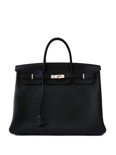 Pre-owned Hermes 2018 Birkin 40 Tote Bag In Black