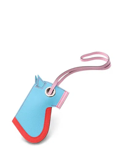Pre-owned Hermes 2018 Camaille Bag Charm In Blue