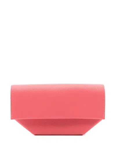 Pre-owned Hermes 2018 Chevre Opli Clutch Bag In Pink