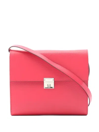 Pre-owned Hermes 2018 Click 16 Engraved Shoulder Bag In Pink