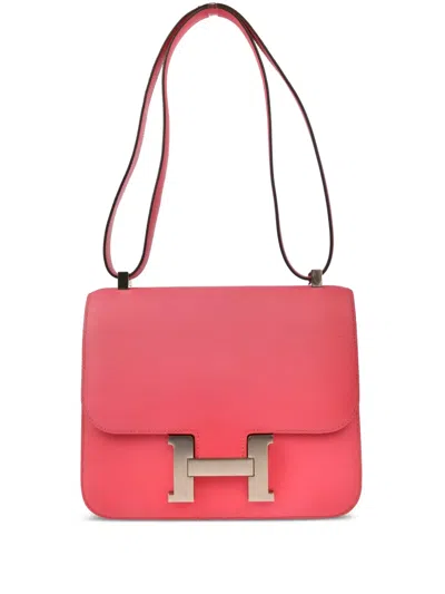 Pre-owned Hermes 2018 Constance 24 Shoulder Bag In 粉色