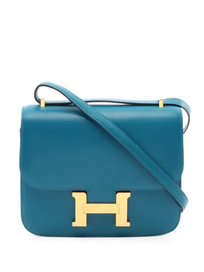 Hermes 2018 Constance 3 Mini Shoulder Bag In Blue