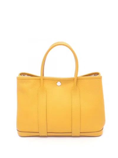Pre-owned Hermes 2018 Country Garden Party 30 Tote Bag In Yellow