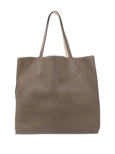 Pre-owned Hermes 2018 Double Sens 36 Leather Tote Bag