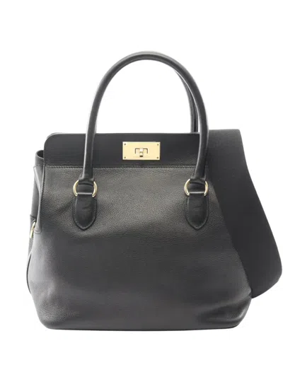 Pre-owned Hermes 2018 Evercolor Toolbox 26 Satchel In Black