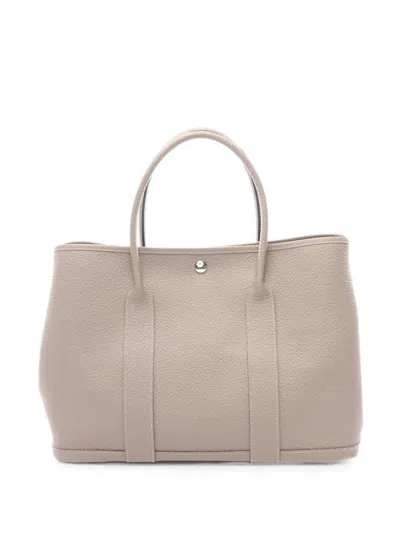 Pre-owned Hermes 2018 Garden Party Tote Bag In Neutral